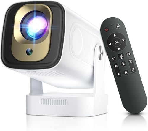 [ Auto Focus/Keystone ] Smart Projector with WiFi and Bluetooth 5.4, SALANGE 1080P Native Projectors 4K, Short Throw Projector w Built in Apps, Android 11, Mini Portable Proyector HY260pro - PuriLite