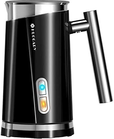 Huogary Milk Frother, Milk Steamer for Milk Foam & Hot Milk(4.5oz/10.5oz), Electric Milk Frother and Warmer for Homemade Coffee, 120V (Black) - PuriLite