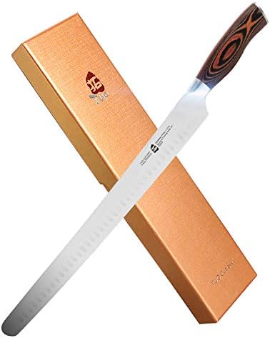 TUO Boning Knife - Razor Sharp Fillet Knife - High Carbon German Stainless Steel Kitchen Cutlery - Pakkawood Handle - Luxurious Gift Box Included - 7 inch - Fiery Phoenix Series - PuriLite