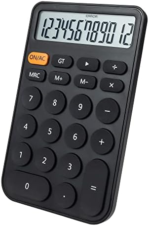 VEWINGL Mechanical Switch Calculator, 12 Digit Large LCD Display and Buttons, Great for Everyday Life and Basic Office Work, with Battery - PuriLite