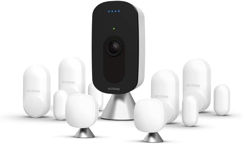 ecobee Smart Camera – Indoor WiFi Security Camera, Smart Home Security System, 1080p HD 180 Degree FOV, Night Vision, 2-Way Audio, Works with Apple HomeKit, Alexa Built in - PuriLite