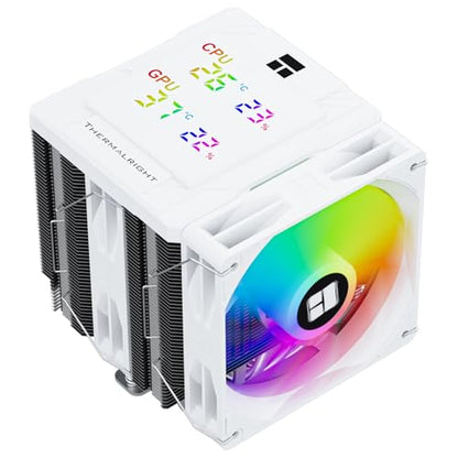 Thermalright Peerless Assassin 120 Digital ARGB Black CPU Air Cooler, Digital Screen Top Cover,6 Heatpipes Computer CPU Cooler, for AM4/AM5,Intel LGA1700/1851/1150/1151/1200,PC Cooler-Black ARGB - PuriLite