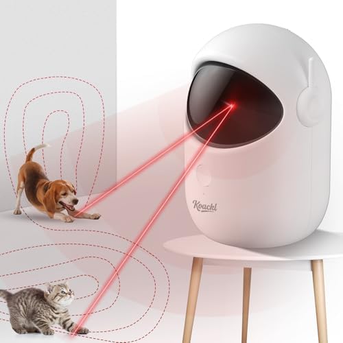 KOACKL Cat Toys for Indoor Cats, Cat Laser Pointer Toy, Rechargeable Automatic Cat Toy with Timer & Speed Modes, Ideal Interactive for Cats Dogs Training and Exercise - PuriLite