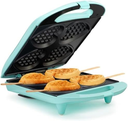 Holstein Housewares - Non-Stick Heart Waffle Maker, Lavender - Makes 4 Heart-Shaped Waffles in Minutes - PuriLite