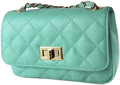MamaMilano Women/Girls Italian Handmade Genuine Leather Cleo Shoulder Bag/Purse/HandBag/Totebag with Shoulder Strap - PuriLite