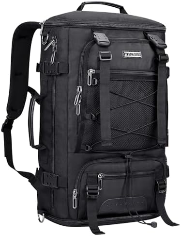 WITZMAN Travel Backpack for Men Large Carry on Backpack Convertible 3 in 1 Bags with Shoe Compartment Fit 17 Inch Laptop(B689 Silvery Grey) - PuriLite