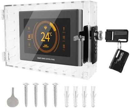 ClarityCraze Universal Thermostat Lock Box, Clear Guard, AC Control, Fits Thermostats Up to 6.88" H x 4.25" W or Smaller - PuriLite