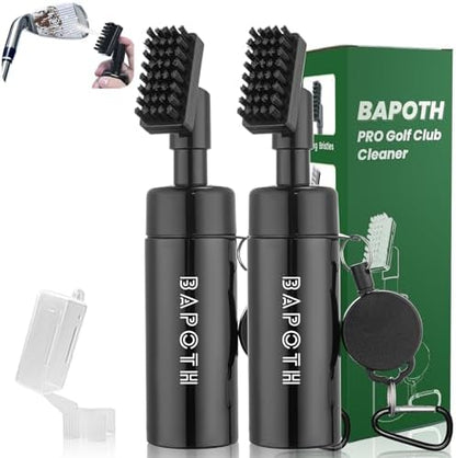 BAPOTH Golf Club Cleaner, Non-Leaking Stretchable Golf Brush with Golf Towel (60 * 40cm), Strong Bristles Brush Can Hold 5 oz Water, Essentials Golf Accessories Gifts for Men Women - PuriLite