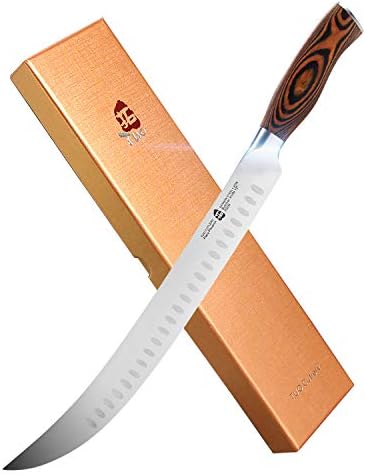 TUO Boning Knife - Razor Sharp Fillet Knife - High Carbon German Stainless Steel Kitchen Cutlery - Pakkawood Handle - Luxurious Gift Box Included - 7 inch - Fiery Phoenix Series - PuriLite