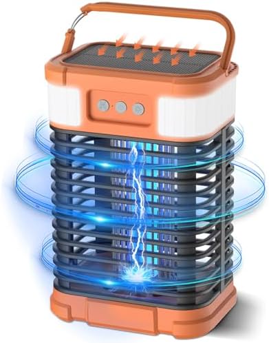 Mosquito Zapper, Solar Bug Zapper 4200V Cordless & Rechargeable Bug Zapper Outdoor with LED Light, Portable Waterproof Electric Fly Zapper with Hook, for Patio Camping Backyard Garden - PuriLite