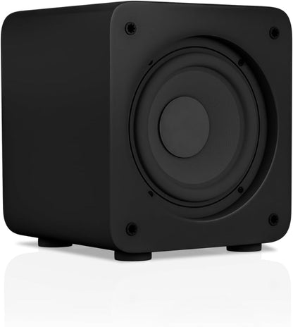Audioengine S6 210W Compact Powered Mini Subwoofer- Powerful Bass in a Small Package - Great for Desktops, Apartments, Offices and Gaming Setups - PuriLite