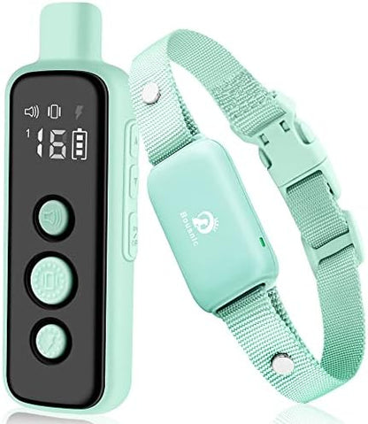 Bousnic Shock Collar for Dogs - Waterproof Rechargeable Dog Electric Training Collar with Remote for Small Medium Large Dogs with Beep, Vibration, Safe Shock Modes (8-120 Lbs) (Grey) - PuriLite