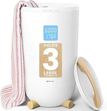 Keenray Towel Warmer Bucket, Large Towel Warmer for Bathroom with Timer, LED Display, Up to 24 Hours Delay Timer, Child Safety Lock, Towel Heater Fits Towels, Robes, Blankets, PJ's - PuriLite