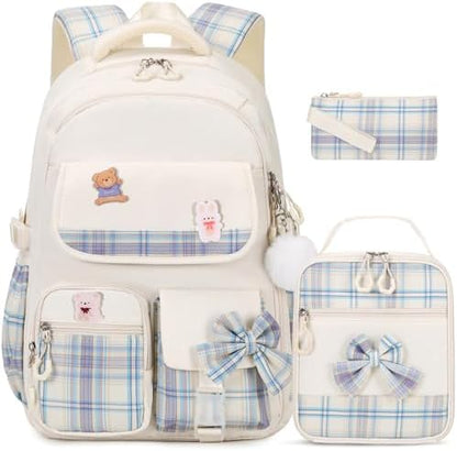 ACESAK Girls Backpack - 3PCS Backpack for Girls Cute School Backpacks for Girls Kindergarten - PuriLite