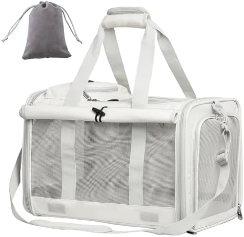 Le city Cat Carrier and Dog Carrier is Designed for Pets Weighing up to 16 lbs.Soft-Sided,Durable and Collapsible Travel Carrier,Breathable Mesh for Ventilation,Adjustable Shoulder Strap for Comfort - PuriLite