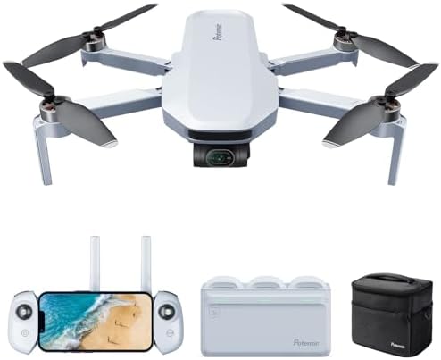 Potensic ATOM 3-Axis Gimbal 4K GPS Drone, Under 249g, 96 Mins Flight, Max 6KM Transmission, Visual Tracking, 4K/30FPS QuickShots, Lightweight for Adults and Beginners, Fly More Combo - PuriLite