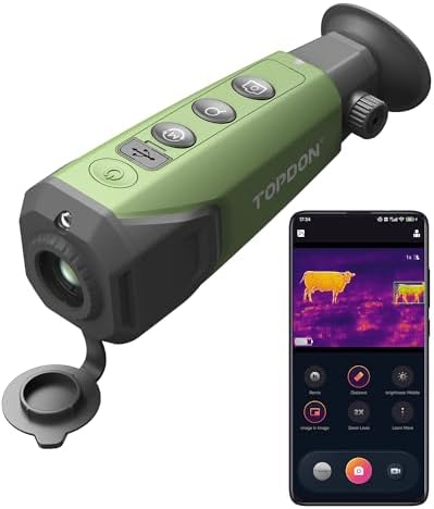 TOPDON TS004 256x192 Thermal Monocular, Supported Wireless Connection, 13mm 50Hz Thermal Night Vision with 11-Hour Battery Life, IP67 Waterproof Thermal Imaging Monocular for Hunting - PuriLite
