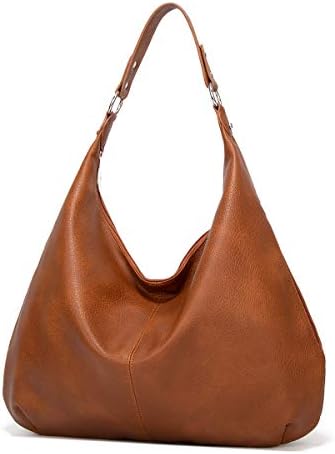 Ashioup Hobo Bags for Women Soft PU Leather Shoulder Bag Vintage Slouchy Handbag with Zipper - PuriLite