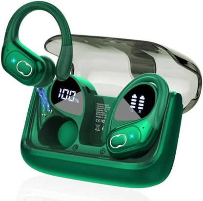 STECEi Wireless Earbuds 75hrs Bluetooth 5.4 Headphone Sport, Bluetooth Earbuds HiFi Stereo Over Ear Bud with Earhooks, ENC Noise Cancelling Mic, IP7 Waterproof Wireless Earphone for Workout/Running - PuriLite