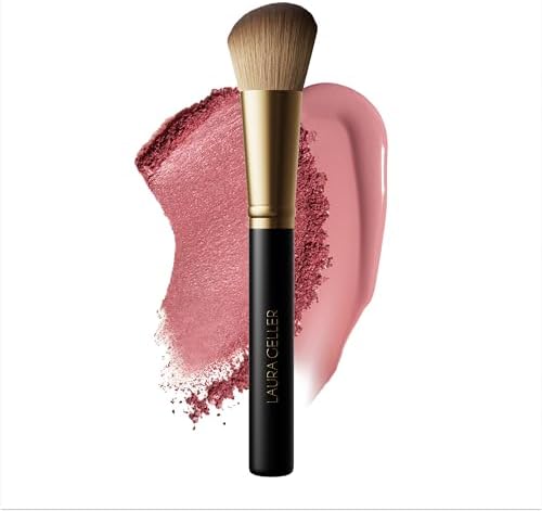 LAURA GELLER NEW YORK Dual-Ended Blush + Bronzer Brush - Blush Bronzer Contour Face Makeup Brush - PuriLite