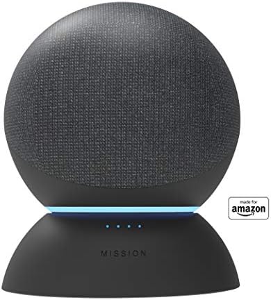 Battery Base in Black, for Echo (4th generation). Not compatible with previous generations of Echo or Echo Dot (1st Gen, 2nd Gen, or 3rd Gen). - PuriLite