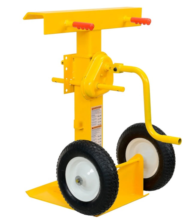 Global Industrial™ Hand Crank Trailer Stand, Semi-Pneumatic Wheels, 100,000 Lb. Static Cap. - PuriLite