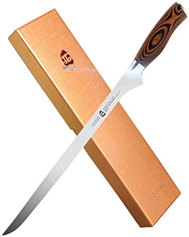 TUO Boning Knife - Razor Sharp Fillet Knife - High Carbon German Stainless Steel Kitchen Cutlery - Pakkawood Handle - Luxurious Gift Box Included - 7 inch - Fiery Phoenix Series - PuriLite