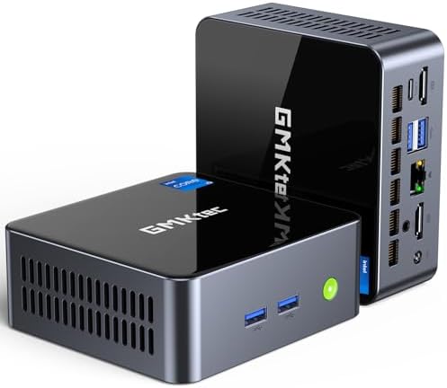 GMKtec Mini PC Intel Core i9 12900HK(14C/20T 5.0 GHz) W11 Pro, Desktop Computer 32GB DDR4 RAM+1TB NVMe SSD, Triple 4K Display, WiFi 6, BT5.2, USB-C M3 Plus - PuriLite