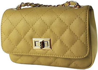 MamaMilano Women/Girls Italian Handmade Genuine Leather Cleo Shoulder Bag/Purse/HandBag/Totebag with Shoulder Strap - PuriLite