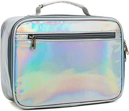 FlowFly Kids Lunch Box Insulated Soft Bag Mini Cooler Back to School Thermal Meal Tote Kit for Girls, Boys, Black - PuriLite
