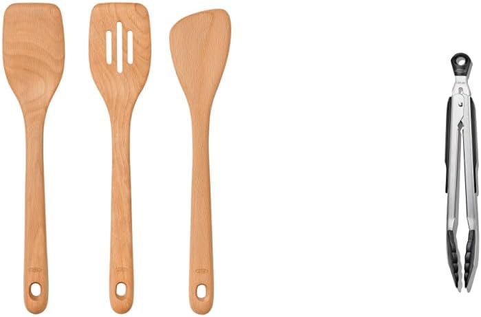 OXO Good Grips Wooden Spoon Set, 3-Piece, Brown - PuriLite