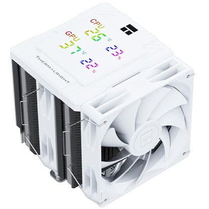 Thermalright Peerless Assassin 120 Digital ARGB Black CPU Air Cooler, Digital Screen Top Cover,6 Heatpipes Computer CPU Cooler, for AM4/AM5,Intel LGA1700/1851/1150/1151/1200,PC Cooler-Black ARGB - PuriLite
