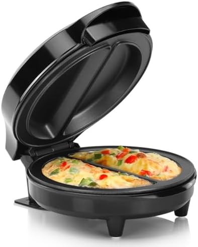 Holstein Housewares Non-Stick 6-Section Multi-Food Maker - Arepas, Mini Pancakes, Corncakes and More, 6-PC, Red/Black - PuriLite