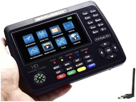 V10 Finder Pro Satellite Meter DVB-S2/S2X DVB-T2/T H.265 Vs Kpt 717st Plus Gtmedia V8 Finder Pro2 Dvb T2 Satfinder(V10 Finder WiFi) - PuriLite