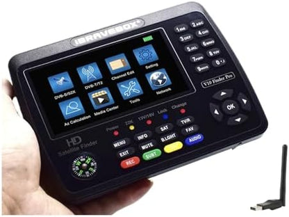 V10 Finder Pro Satellite Meter DVB-S2/S2X DVB-T2/T H.265 Vs Kpt 717st Plus Gtmedia V8 Finder Pro2 Dvb T2 Satfinder(V10 Finder WiFi) - PuriLite
