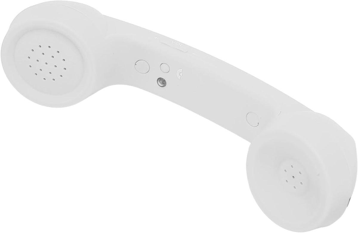Qiilu Retro Telephone Handset for Mobile Phones - Rechargeable Radiation Proof Handset Receiver with USB Charging (Red) - PuriLite