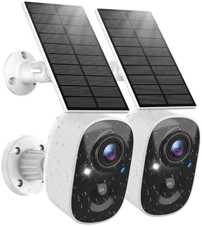 MaxiViz Wireless Camera Outdoor, Battery Powered Security Camera with 2K Color Night Vision, Outside Cameras with AI Motion Detection, 2-Way Talk, IP66 Weatherproof, SD/Cloud Storage, 2 Packs - PuriLite