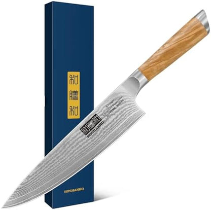 HOSHANHO Damascus Fillet Knife 7 Inch, Professional VG-10 Super Steel Boning Knife, Ultra Sharp Fish Knife with Ergonomic Handle - PuriLite