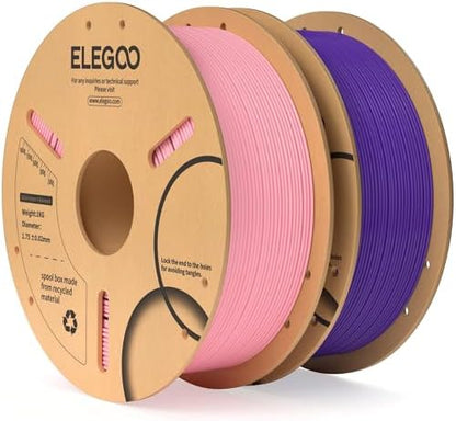 ELEGOO PLA Filament 1.75mm Black 1KG,3D Printer Filament Dimensional Accuracy +/- 0.02mm,1kg Cardboard Spool(2.2lbs) 3D Printing Filament Fits for Most FDM 3D Printers - PuriLite