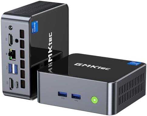 GMKtec Mini PC Intel Core i9 12900HK(14C/20T 5.0 GHz) W11 Pro, Desktop Computer 32GB DDR4 RAM+1TB NVMe SSD, Triple 4K Display, WiFi 6, BT5.2, USB-C M3 Plus - PuriLite