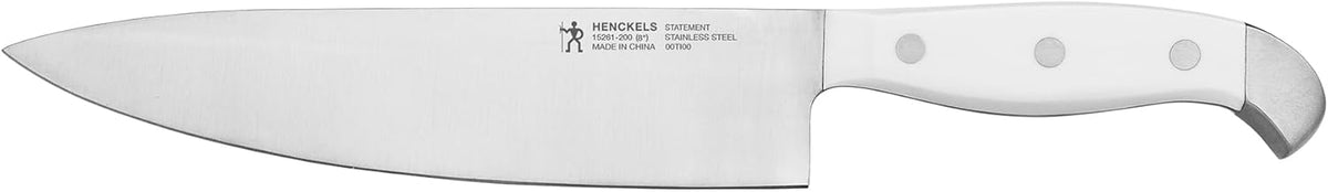 HENCKELS Statement 15Piece White-Handled Knife Block Set with Shears, Sharpening Steel - Dishwasher Safe, Ergonomic Handle - PuriLite