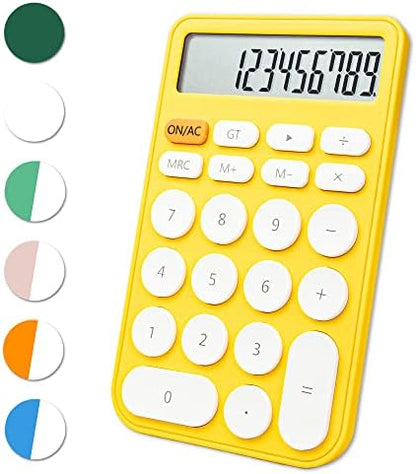 VEWINGL Mechanical Switch Calculator, 12 Digit Large LCD Display and Buttons, Great for Everyday Life and Basic Office Work, with Battery - PuriLite