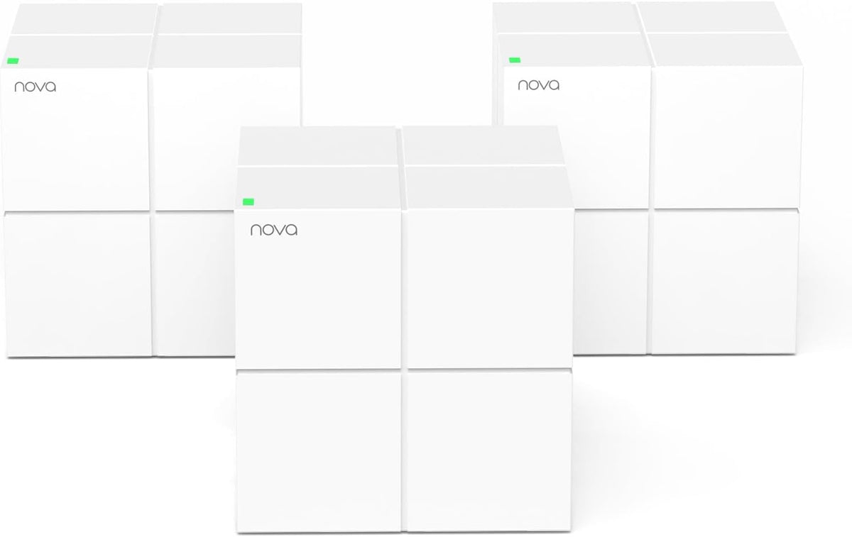Tenda Nova Mesh WiFi System MW6 - Cover up to 6000 sq.ft - AC1200 Whole Home WiFi Mesh Router - Gigabit Dual-Band Mesh Network for 90 Devices - 3-Pack - PuriLite