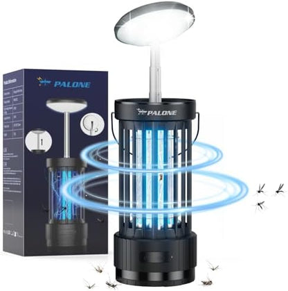 PALONE Bug Zapper, 4000mAh Electric Bug Zapper with LED Light, Retractable Fly Zapper with 3 Levels of Lighting Intensity Used for Indoor Outdoor - PuriLite