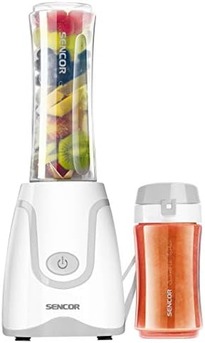 Sencor SBL2200WH 300W Smoothie Blender with 2 Impact Resistant BPA Free Bottles, White - PuriLite