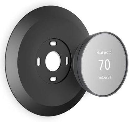 Wall Plate Made for The Nest Thermostat 2020 | Google Nest Thermostat Trim Kit Accessory | Easy Installation | Black - PuriLite