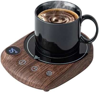 MYMULIKE Mug Warmer, Coffee Mug Warmer for Desk with 4 Temperature Settings (55℃/65℃/75℃/85℃), Coffee Warmer with Auto Shut Off, 1-12 Hour Timer, Desk Accessories for Office/Home - PuriLite