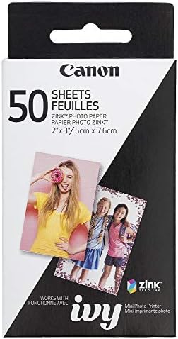 Canon 3215C001 IVY ZINK photo printer paper, 50 sheets - PuriLite