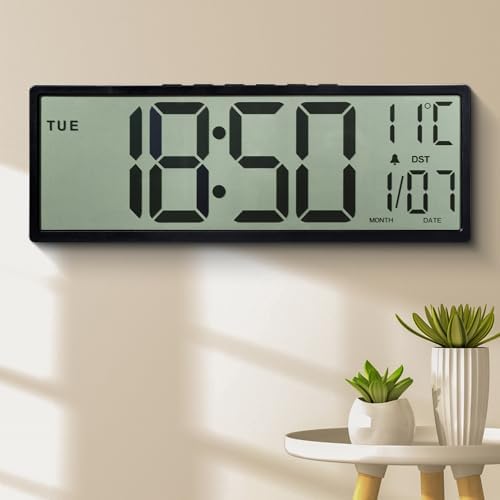 Purilite Select 15.5" Large Digital Wall Clock - PuriLite