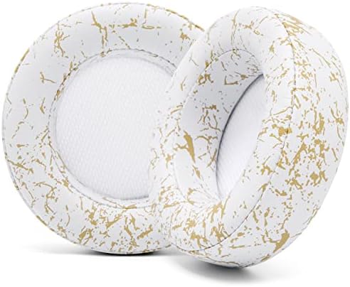 WC Upgraded Replacement Earpads for Corsair Virtuoso RGB Wireless Gaming Headset Made by Wicked Cushions | Improved Durability, Thickness, Softer Leather, and Sound Isolation | (90s White) - PuriLite